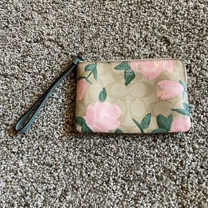 Floral Coach Wristlet